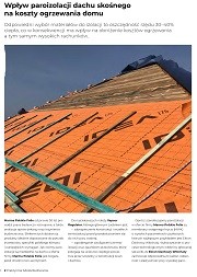 powiększ zdjęcie: Wpływ paroizolacji dachu skośnego na koszty ogrzewania domu. Praktyczna Szkoła ...
